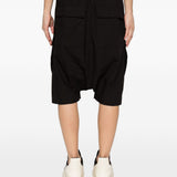 Bermuda cargo con coulisse in nero Rick owens - uomo 