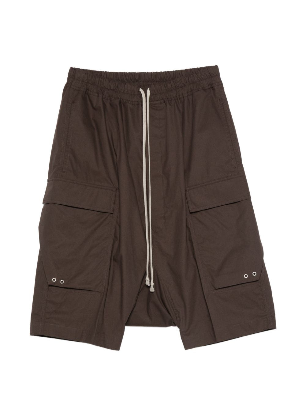 Pantaloncini con coulisse cargo pods in marrone Rick owens - uomo 