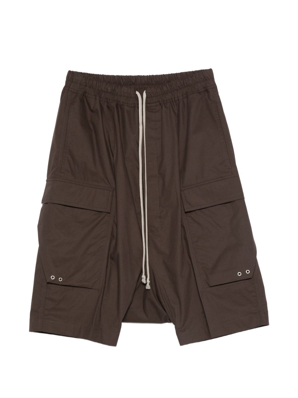 Pantaloncini con coulisse cargo pods in marrone Rick owens - uomo 