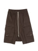 Men's Rick Owens cargo pods drawstring shorts in brown
