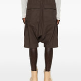 Pantaloncini con coulisse cargo pods in marrone Rick owens - uomo 