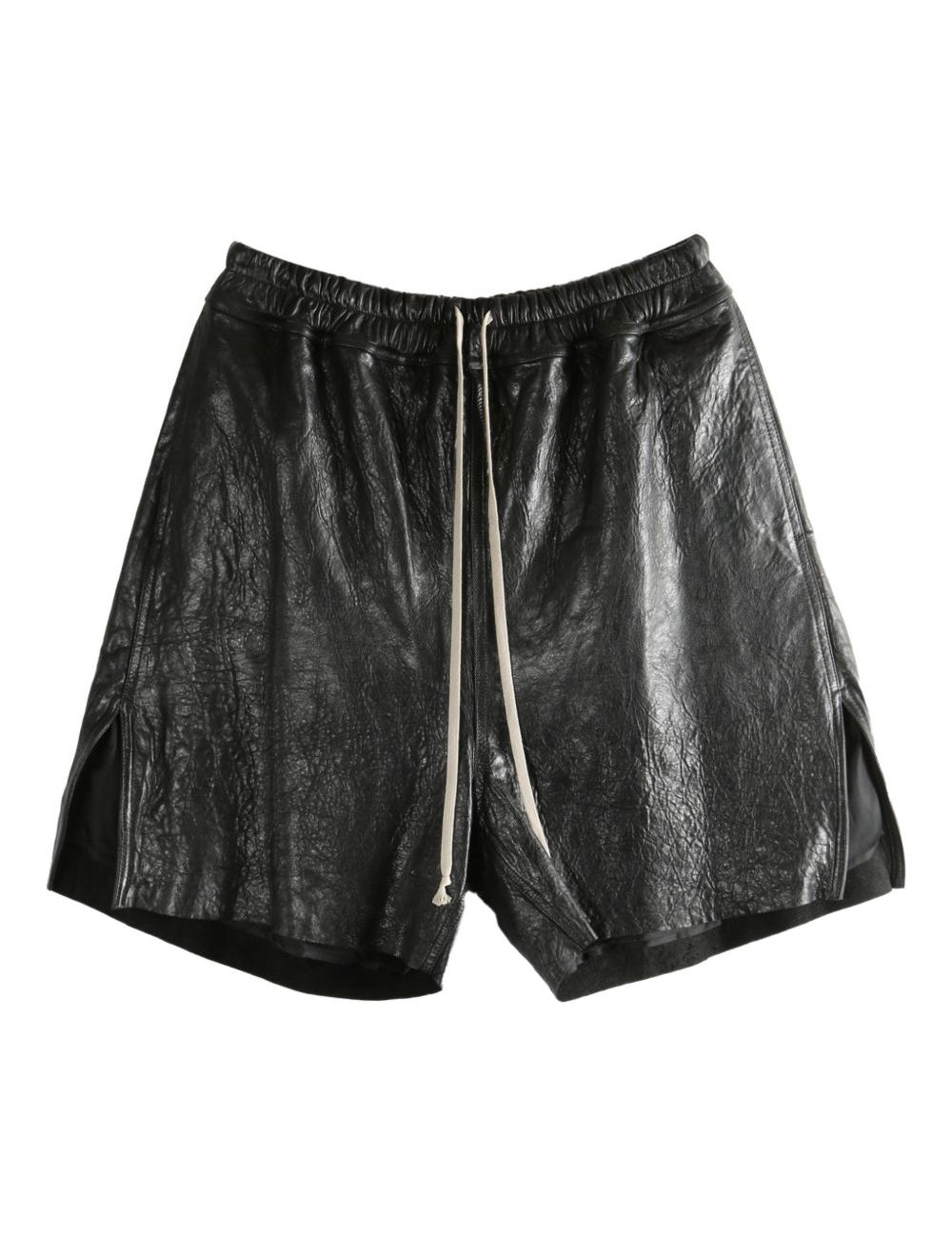 Shorts con coulisse in nero Rick owens - uomo 