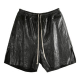 Shorts con coulisse in nero Rick owens - uomo 