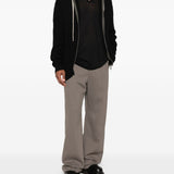 Cardigan con cappuccio e zip in nero Rick owens - uomo 