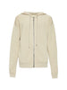 Felpa con zip in beige Rick owens - uomo