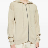 Felpa con zip in beige Rick owens - uomo 