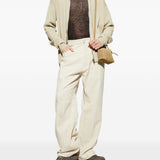 Felpa con zip in beige Rick owens - uomo 