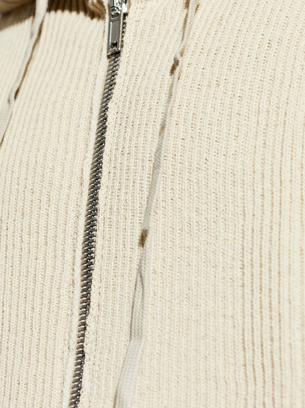 Felpa con zip in beige Rick owens - uomo 
