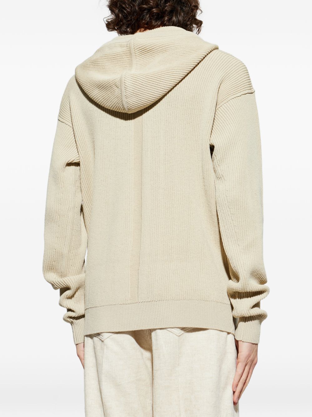 Felpa con zip in beige Rick owens - uomo 