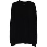 Maglione girocollo a maniche lunghe jumbo in nero Rick owens - uomo 