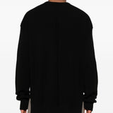 Maglione girocollo a maniche lunghe jumbo in nero Rick owens - uomo 