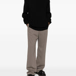 Maglione girocollo a maniche lunghe jumbo in nero Rick owens - uomo 