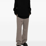 Maglione girocollo a maniche lunghe jumbo in nero Rick owens - uomo 