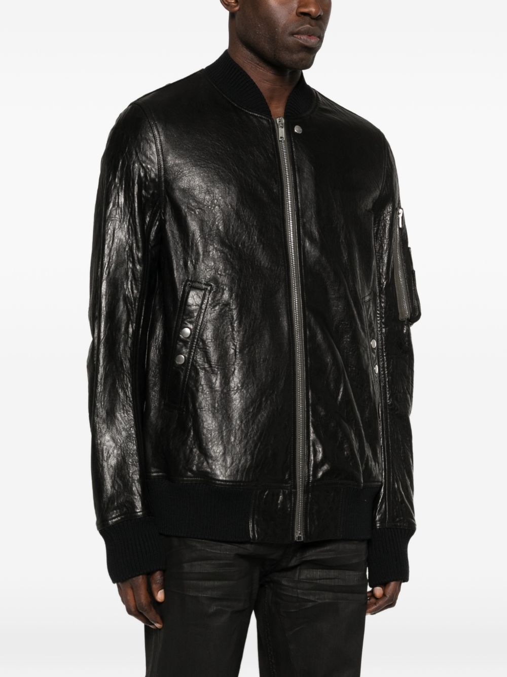 Bomber Classic Flight in nero Rick Owens - uomo 