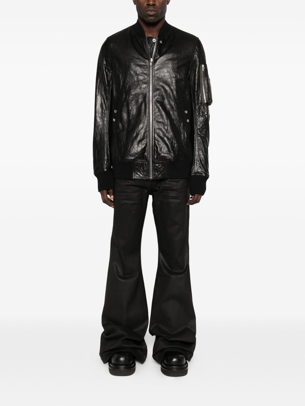 Bomber Classic Flight in nero Rick Owens - uomo 