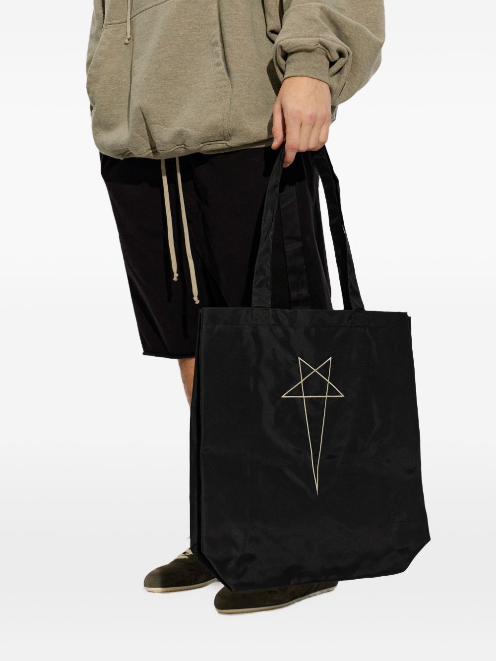 Borsa tote con stampa in nero Rick Owens DRKSHDW - unisex 