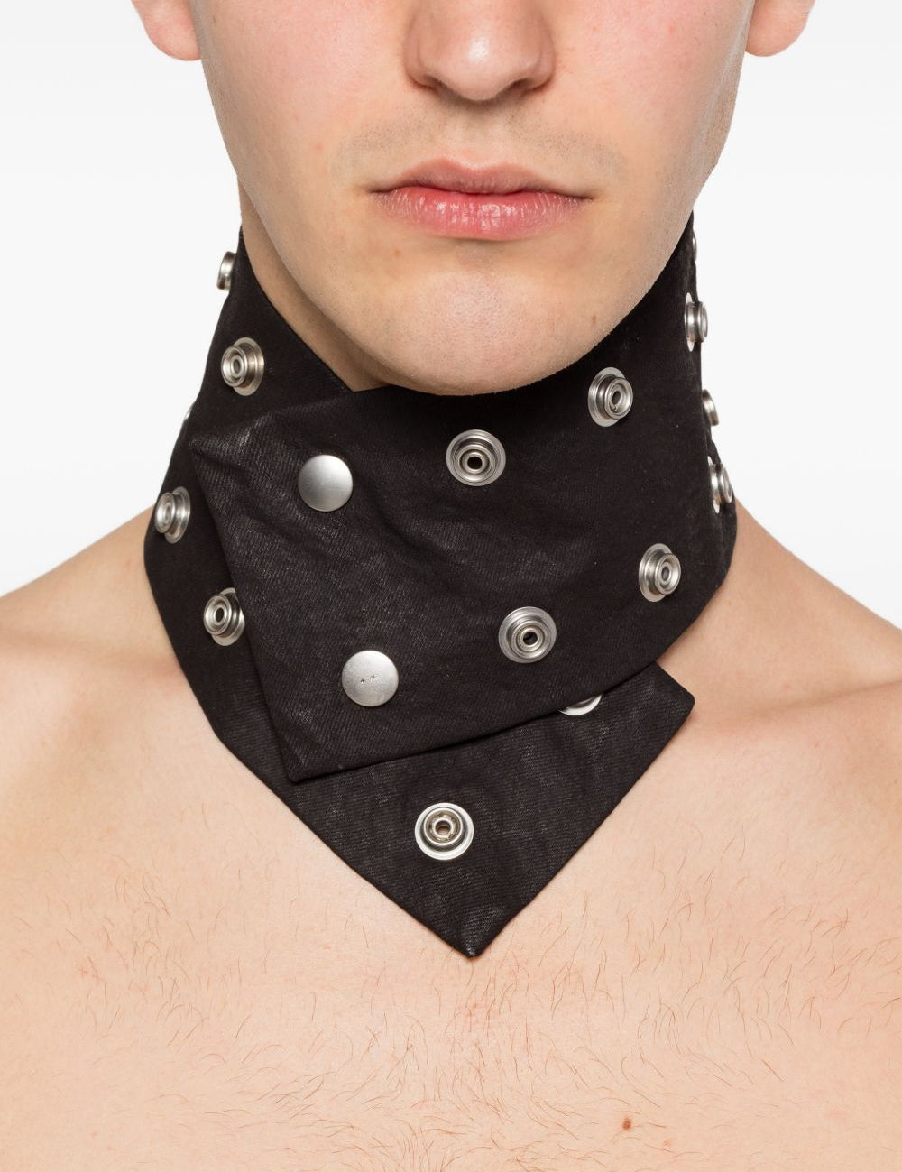 Choker con chiusura a pressione in nero Rick owens drkshdw - unisex 
