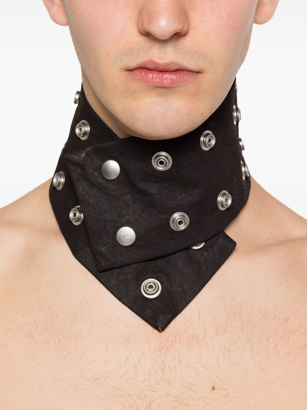 Choker con chiusura a pressione in nero Rick owens drkshdw - unisex 