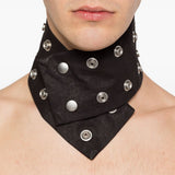 Choker con chiusura a pressione in nero Rick owens drkshdw - unisex 