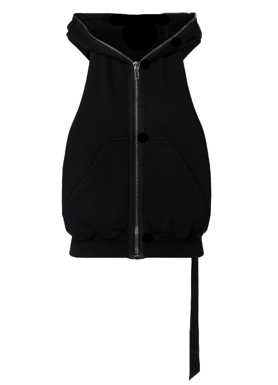 Gilet Cyclops Gimp con cappuccio in nero Rick owens drkshdw - donna 