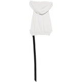 Gilet con cappuccio e zip in bianco Rick owens drkshdw - uomo 