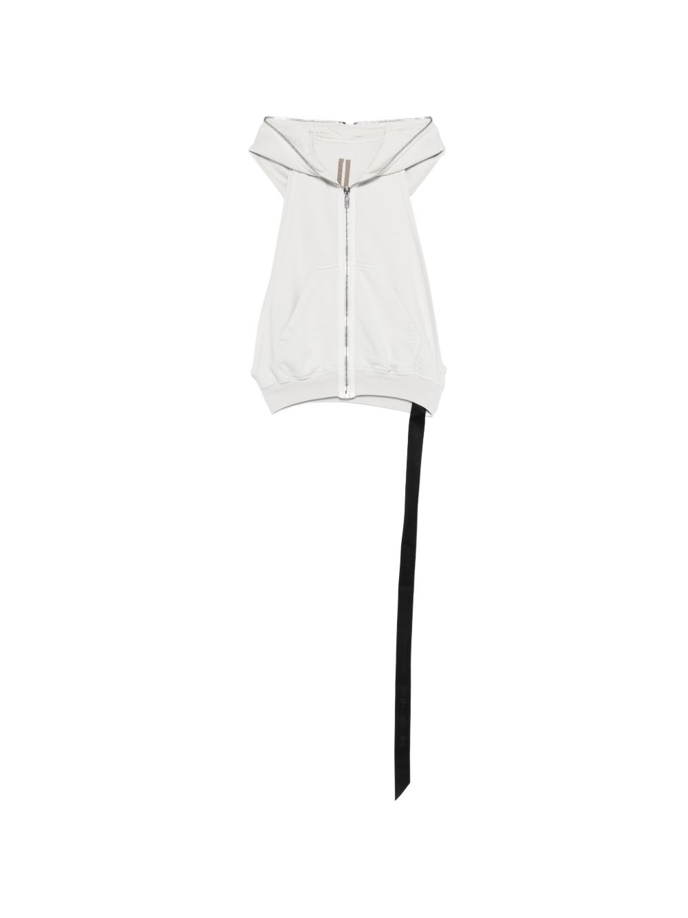 Gilet con cappuccio e zip in bianco Rick owens drkshdw - uomo 