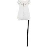 Gilet con cappuccio e zip in bianco Rick owens drkshdw - uomo 