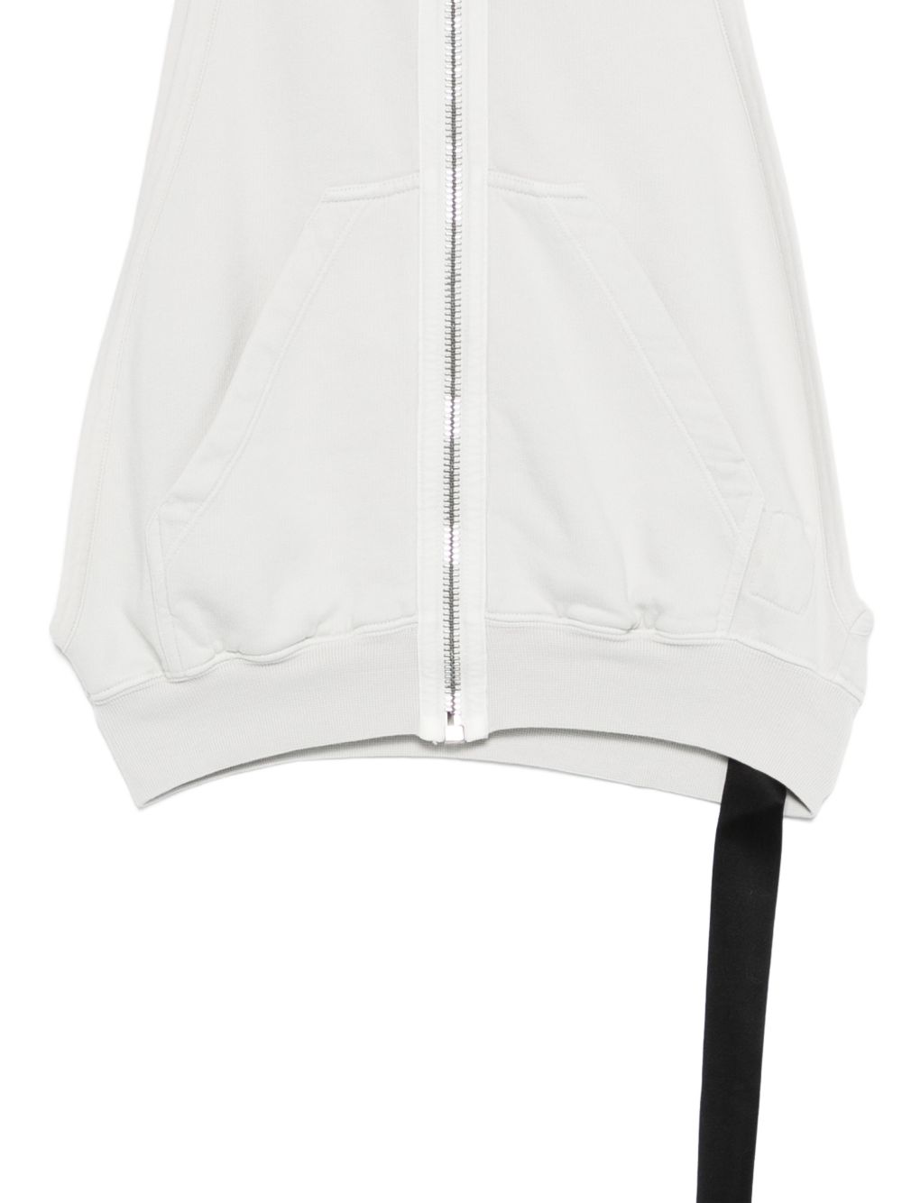 Gilet con cappuccio e zip in bianco Rick owens drkshdw - uomo 