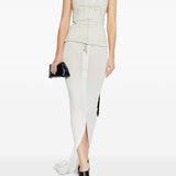 Top a fascia con bordo vivo in bianco Rick owens drkshdw - donna 
