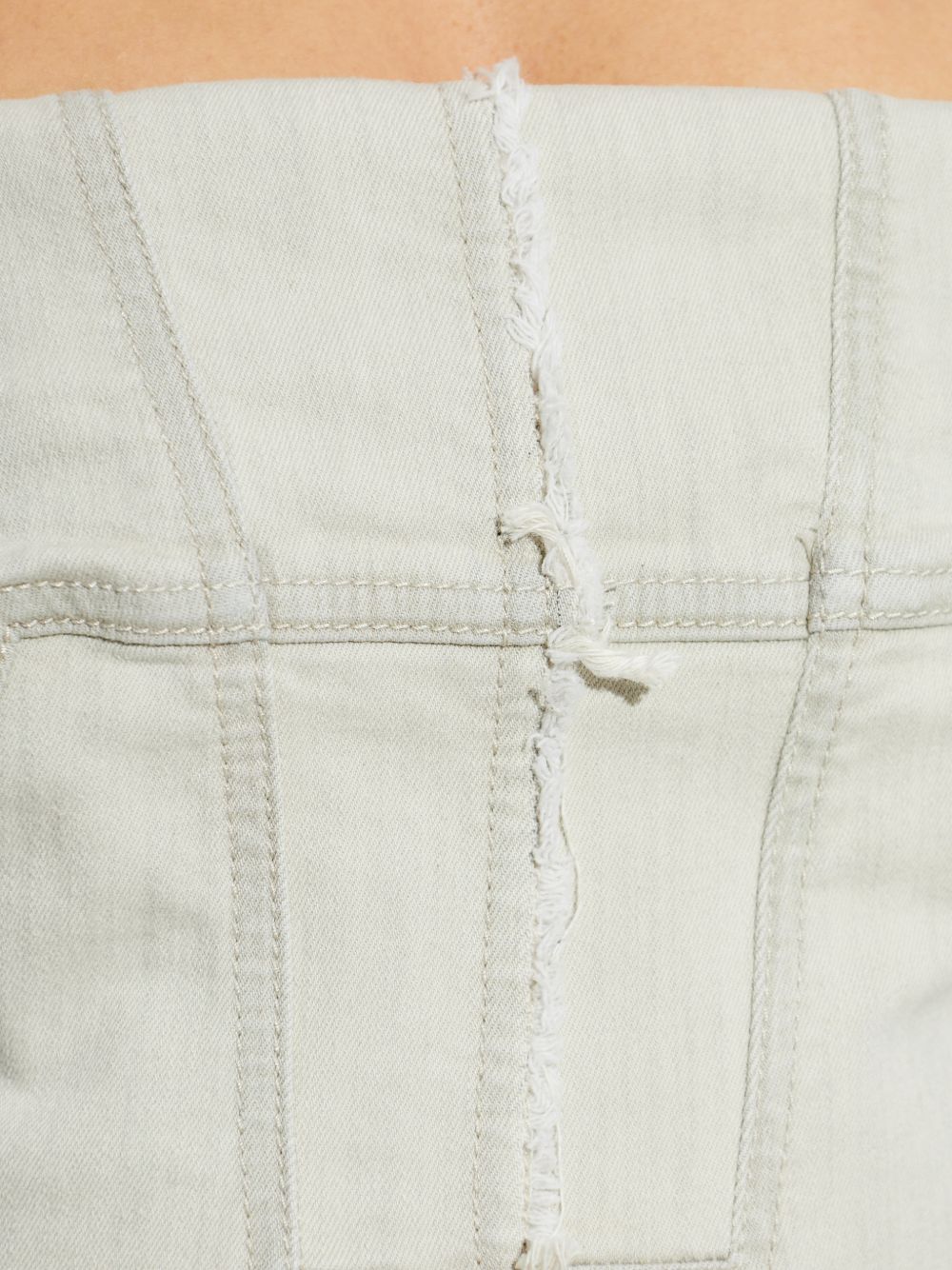 Top a fascia con bordo vivo in bianco Rick owens drkshdw - donna 