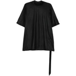 T-shirt a manica corta con nastro in nero Rick owens drkshdw - donna 