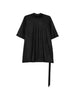 T-shirt a manica corta con nastro in nero Rick owens drkshdw - donna
