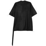 T-shirt a manica corta con nastro in nero Rick owens drkshdw - donna 