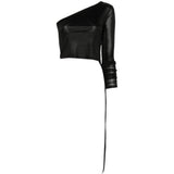 Top monospalla  in nero Rick owens drkshdw - donna 