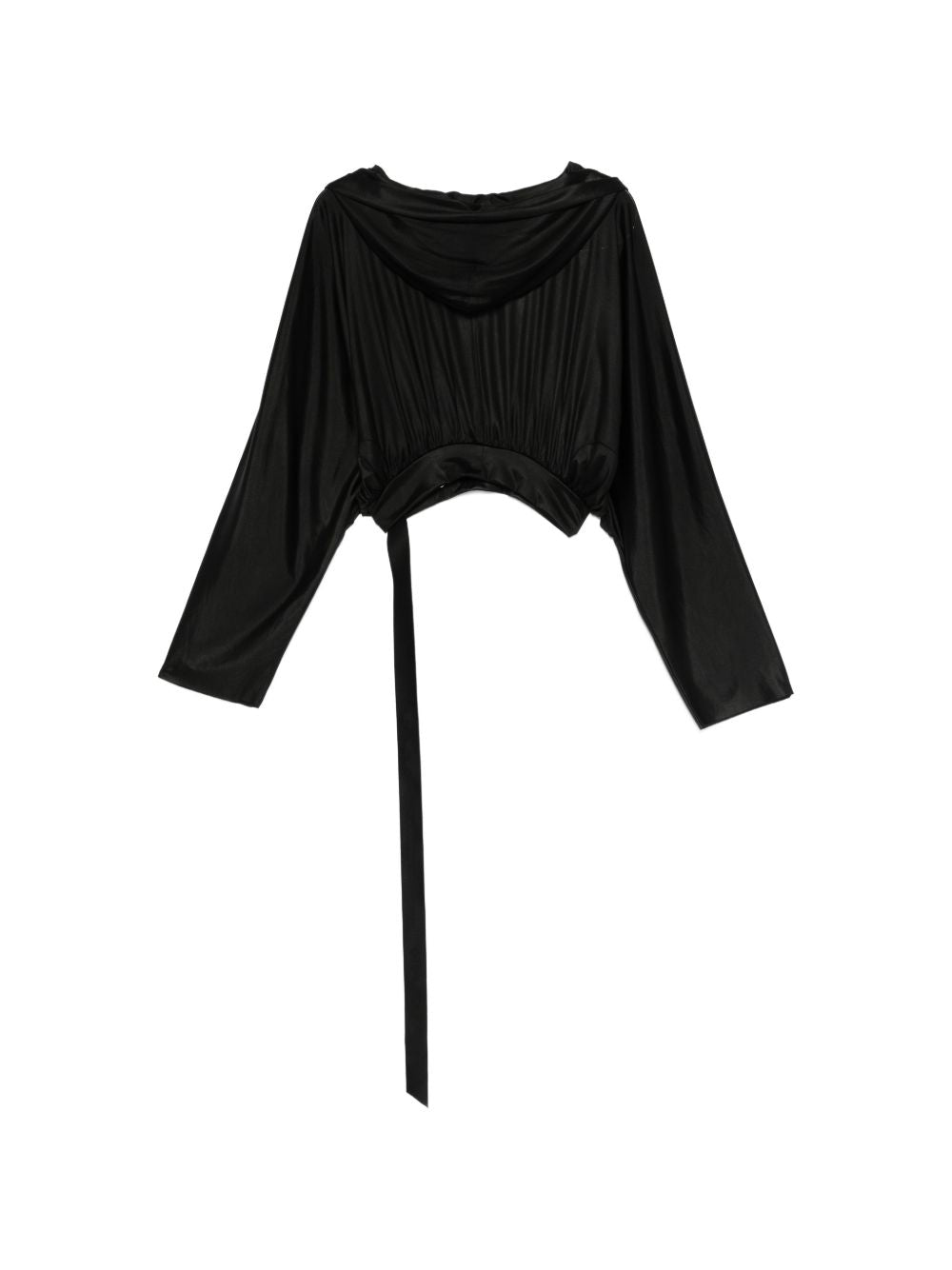 Top a maniche lunghe con cappuccio in nero Rick owens drkshdw - donna 