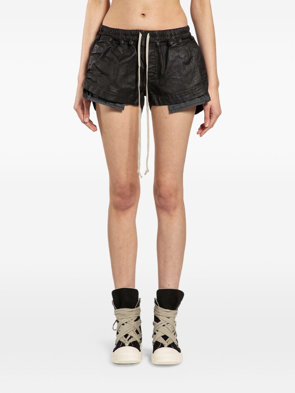Shorts con coulisse fog in nero Rick owens drkshdw - donna 