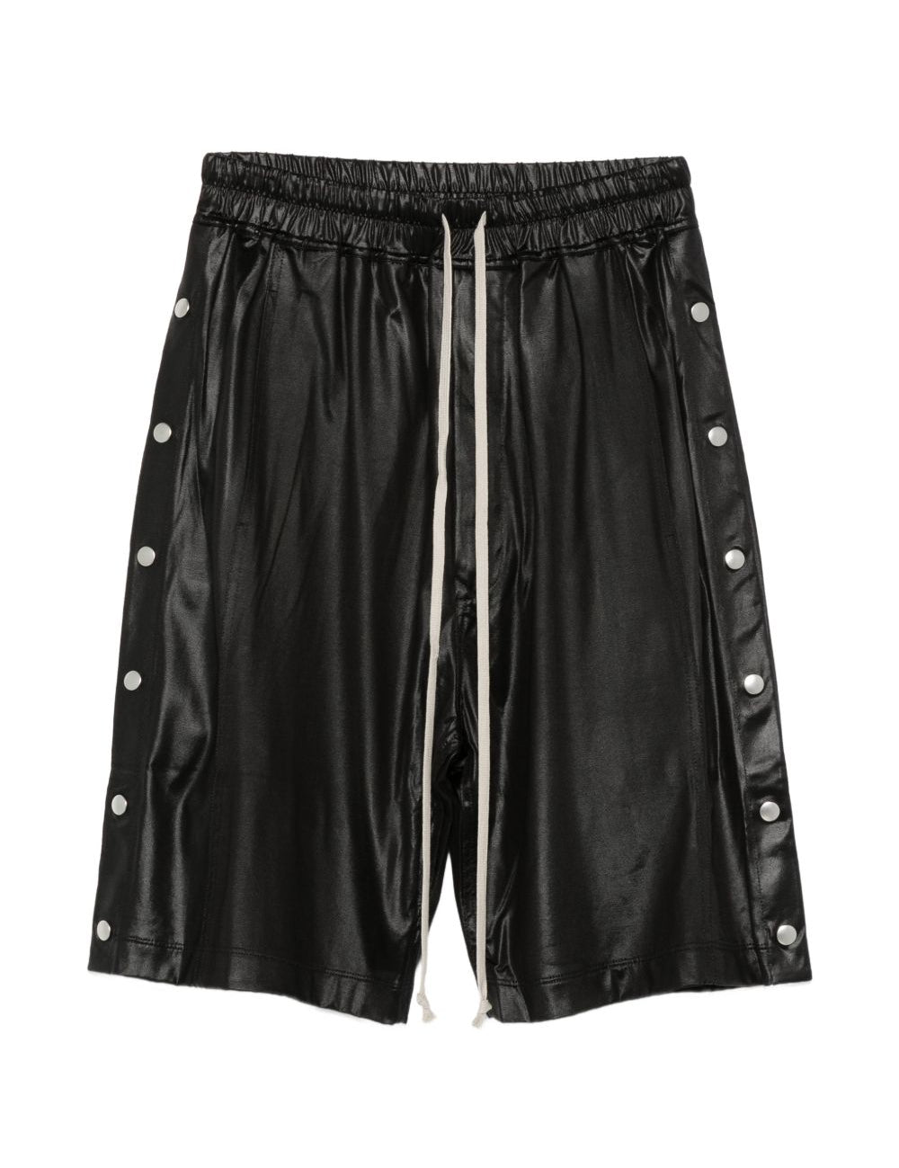 Pantaloncini con bottoni e coulisse in nero Rick owens drkshdw - donna 