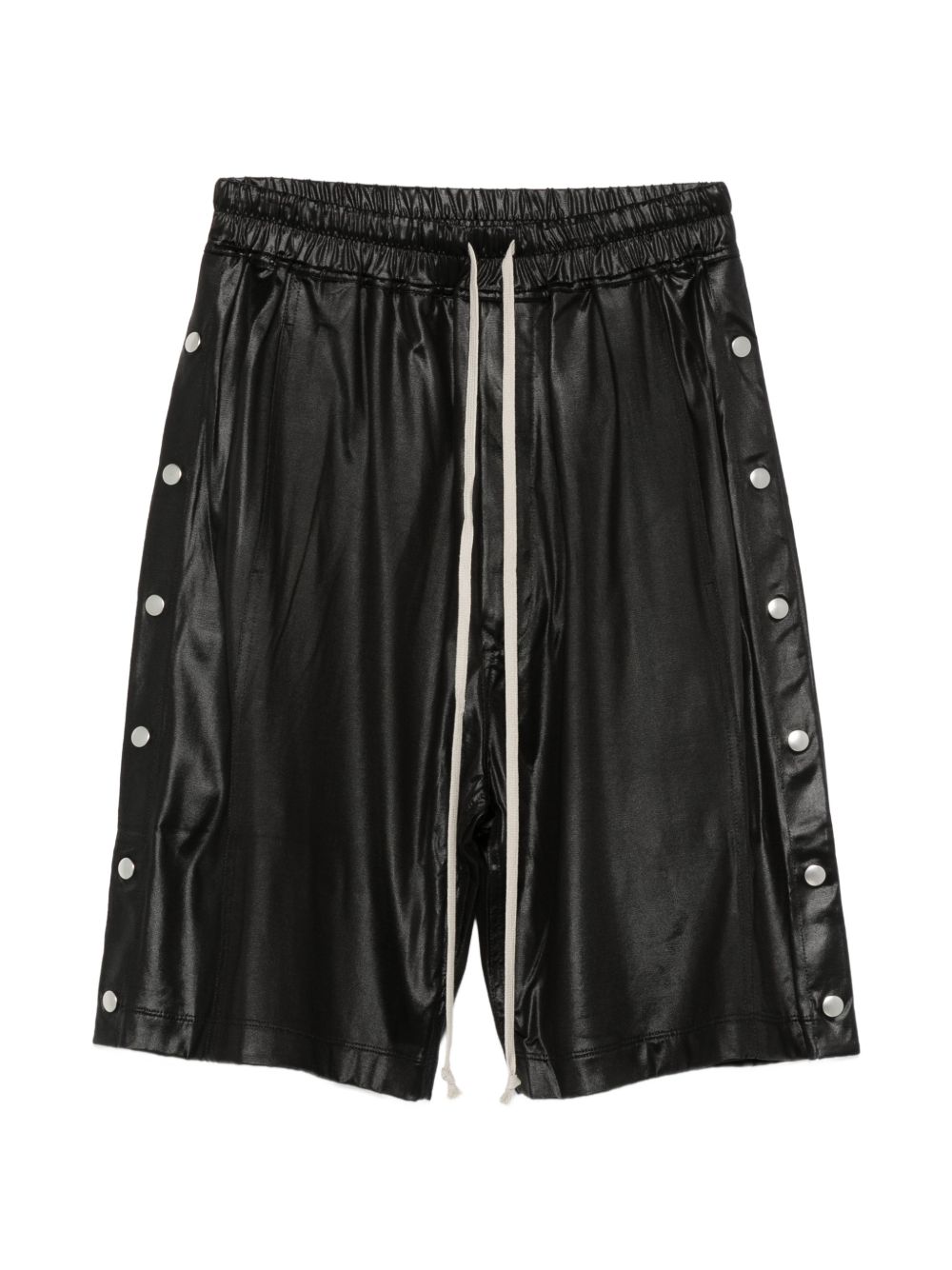 Pantaloncini con bottoni e coulisse in nero Rick owens drkshdw - donna 