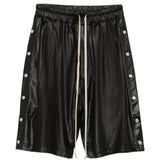 Pantaloncini con bottoni e coulisse in nero Rick owens drkshdw - donna 