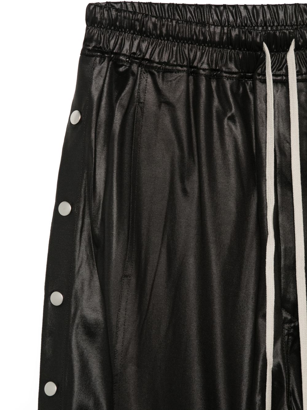 Pantaloncini con bottoni e coulisse in nero Rick owens drkshdw - donna 