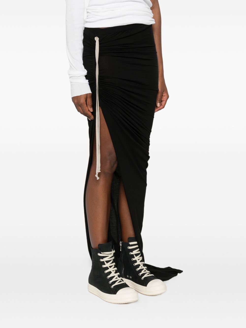 Gonna lunga con coulisse edfu in nero Rick owens drkshdw - donna 