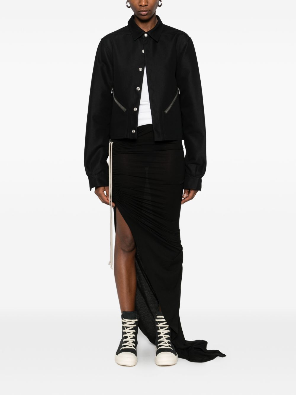 Gonna lunga con coulisse edfu in nero Rick owens drkshdw - donna 