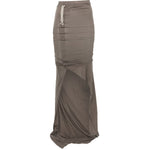 Gonna lunga Soft Edfu con spacco in grigio Rick owens drkshdw - donna 