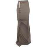 Gonna lunga Soft Edfu con spacco in grigio Rick owens drkshdw - donna 
