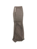 Gonna lunga Soft Edfu con spacco in grigio Rick owens drkshdw - donna