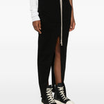 Gonna lunga con coulisse in nero Rick owens drkshdw - donna 
