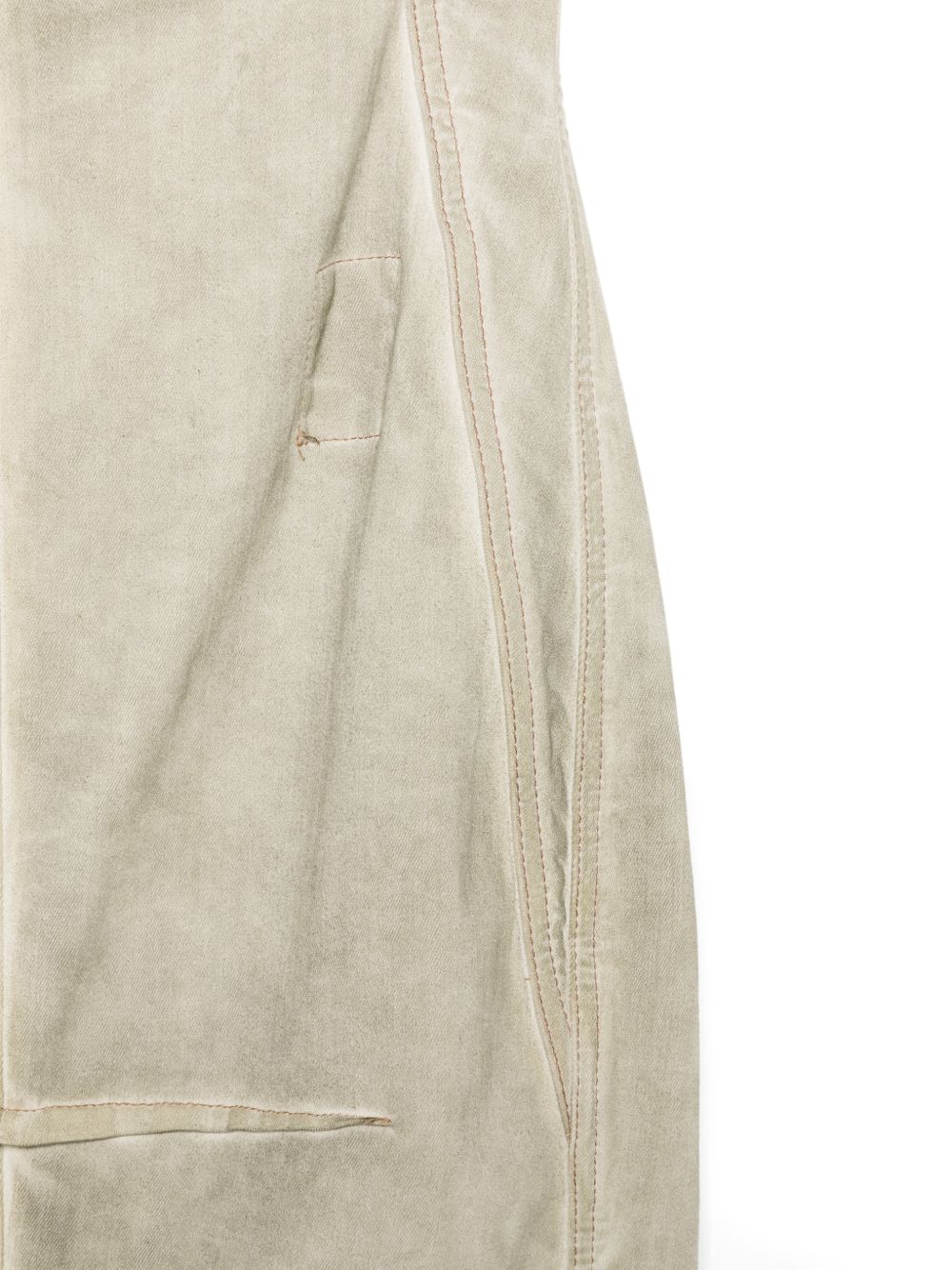 Abito lungo sliced rustier in grigio Rick Owens DRKSHDW - donna 