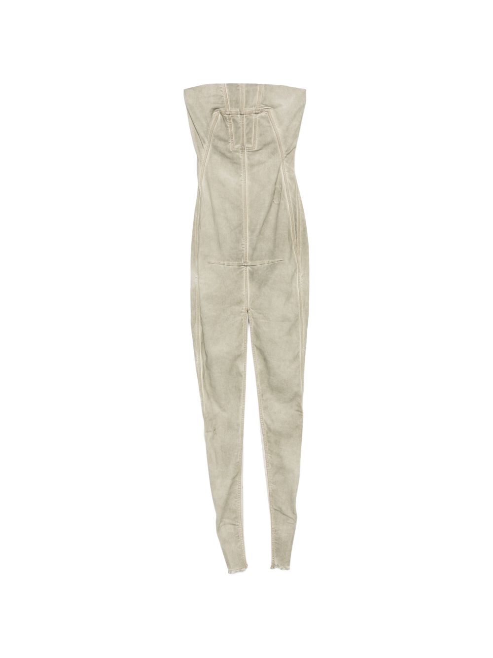 Abito lungo sliced rustier in grigio Rick Owens DRKSHDW - donna 