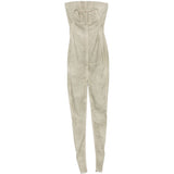 Abito lungo sliced rustier in grigio Rick Owens DRKSHDW - donna 