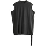 Top senza maniche con collo alto in nero Rick owens drkshdw - uomo 